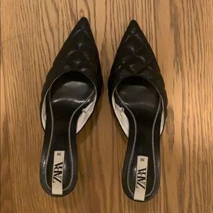 Zara quilted mules - never worn 38